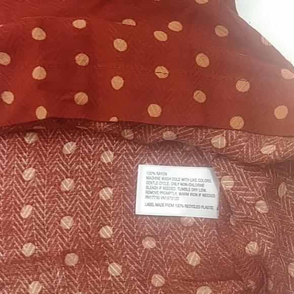 A New Day Red/Orange Polka Dot Flutter Sleeve T-Shirt Top, Small - Picture 5 of 5